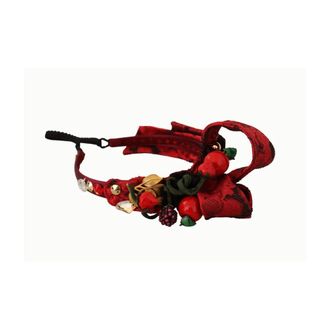 Dolce & Gabbana Accessoires, Dames, Rood, ONE Size, Katoen, Berries Haarband