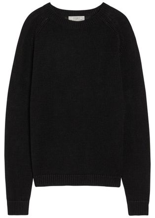 STUDIO NICHOLSON Linen-knit Jumper - Black - XL