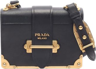 Prada Pre-owned Prada Saffiano Trimmed City Calf Cahier Crossbody Ladies 9KOIIFOMD0EA51D6