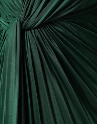Dolce & Gabbana Dark Green Viscose Long Sleeve Midi Womens Dress (Pre-Owned)