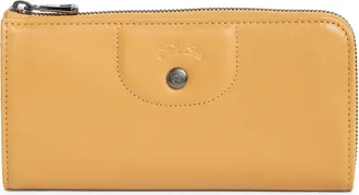 Longchamp Le Pilage Cuir Zip Wallet in Honey at Nordstrom Rack