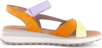 Gabor Multicolour Leren/Su&egrave;de Mix Sandalen - Dames - Sandalen - Veelkleurig - 42 1/2 EU - Su&egrave;de - Schoenen