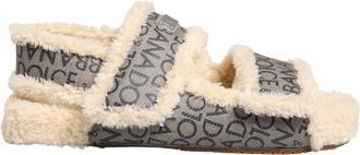 Dolce & Gabbana Flats Sandalen - Heren - Pantoffels - Beige - 44 EU - Schoenen