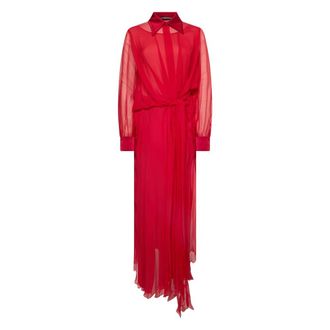 Alberta Ferretti Dames, Jurken, Rood, Maat: M Zijde