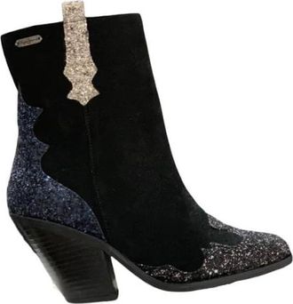 Pepe Jeans London Enkellaarsjes - Dames - Laarzen met Hak - Zwart - 37 EU - Schoenen