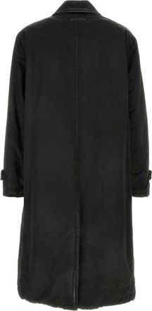 Maison Margiela Mens Cotton Blend Washed Coat Black Viscose