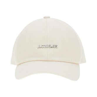 Jacquemus La Casquette Gadjo - unisex - Petten - Wit - 58 CM - Katoen - Accessoires