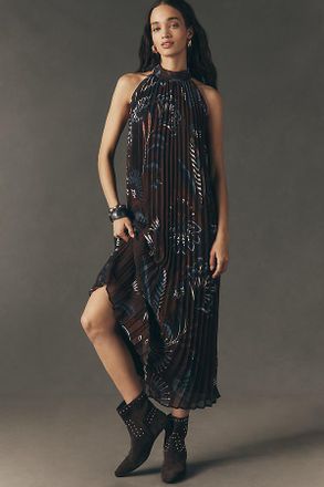 Farm Rio Anthropologie x Farm Rio Pleated Halter Dress