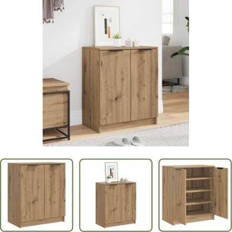 vidaXL vidaXL Scarpiera per scarpe - Scarpiera Rovere Artigianale 59x35x70 cm in Truciolato