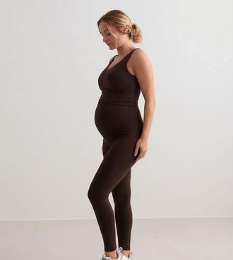 Aim'n collant premaman Sense color cioccolato-Marrone