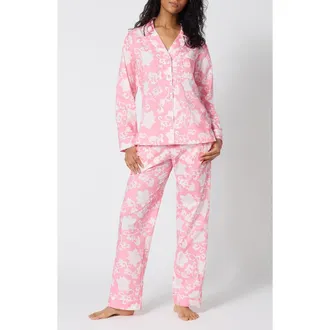 Bedhead Pajamas Striped Cotton Pajamas in Dynasty Pink at Nordstrom, Size X-Small