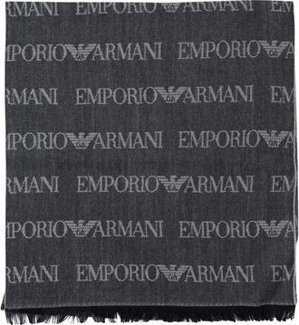 Emporio Armani Grijze Sjaal Collectie - Heren - Sjaals - Grijs - ONE Size - Accessoires