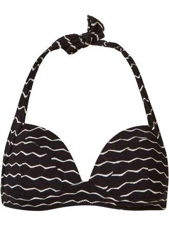Amir Slama striped bikini top - Nero