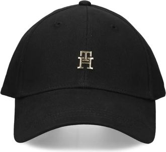 Tommy Hilfiger logo-plaque baseball cap - women - Cotton - One Size - Black