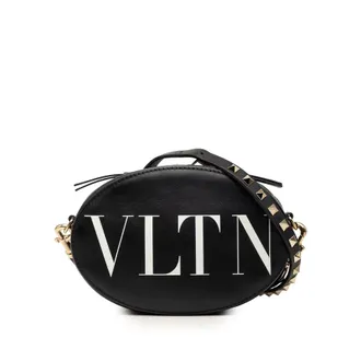 Valentino Pre-owned Valentino Calfskin Rockstud VLTN Oval Crossbody Ladies QYTKFZZIRQSW3TUP