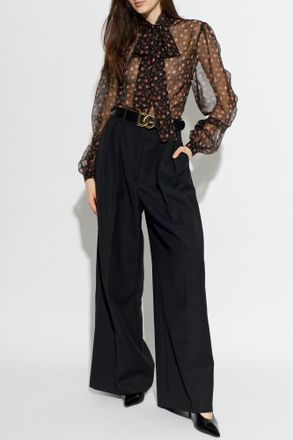 Dolce & Gabbana Silk Shirt, Womens, Black