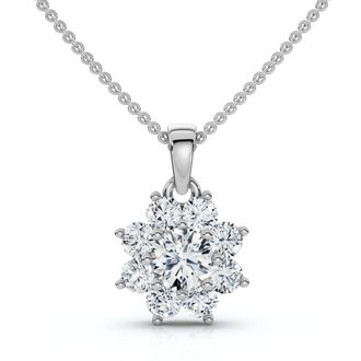 Pompeii3 1/2Ct Lexi Diamond Pendant 14k Gold 18 Necklace Lab Grown EF/VS