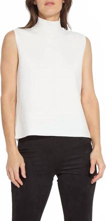 Lyssé Gianna Jacquard Knit Turtleneck Top In Snow White