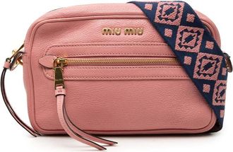 Miu Miu Pre-owned Miu Miu Goatskin Madras Camera Bag Ladies VC9YC7YC5E734L5F