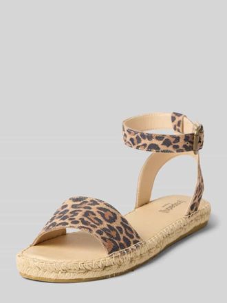 Espadrij Sandalette im Animal-Look Modell NIMES LEO in Beige, Gr&ouml;&szlig;e 36