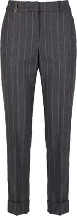 PESERICO Pantalones Rectos - Trousers - Mujer - Gris - XS