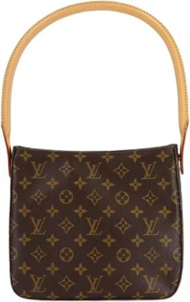 Louis Vuitton Pre-owned Shoulder Bags, female, Brown, Size: ONE SIZE Pre-owned Looping MM Shoulder Bag