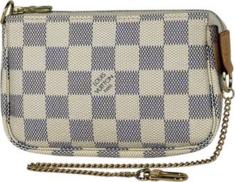 Louis Vuitton White Damier Azur Pochette Pouch (Pre-Owned)