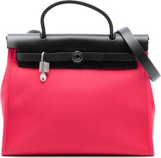 Herm&egrave;s Pre-owned Hermes Toile Herbag Zip 31 Ladies A