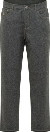 Brunello Cucinelli Rechte Jeans - Heren - Regular Fit Jeans - Grijs - M - Jeans