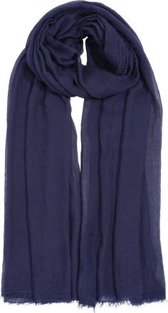 Echo Essential Modal-Silk Blend Crinkle Wrap in Navy at Nordstrom