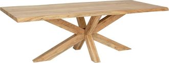 Wanderlust Deco Mesa de comedor de madera marr&oacute;n 180x90x76h cm