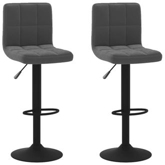 vidaXL Vidaxl - Taburetes De Cocina 2 Unidades Terciopelo Negro