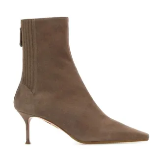 Aquazzura Heeled Boots, female, Gray, Size: 11 US Saint Honore Ankle Boots