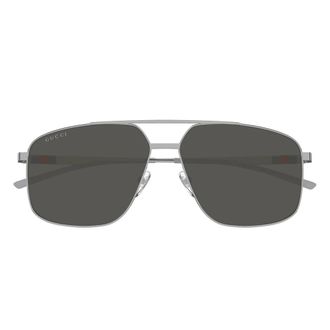 Gucci Sunglasses, unisex, Gray, Size: 60 MM Pilot Sunglasses