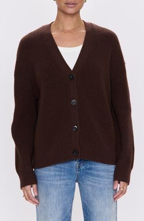 Pistola Denim Orla Rib Cardigan in Chocolate at Nordstrom Rack, Size X-Small