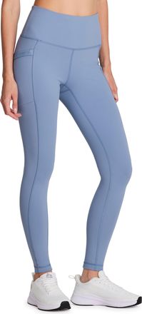 Avalanche Full Length Hiking Legging for Women, Ultra Soft Squat Proof Outdoor Workout Leggings with Zipper Pocket, Zip Light Blue, Large