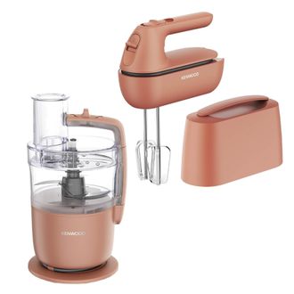 DeLonghi Go Food Processor & Hand Mixer Clay Red in Terracotta