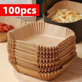 OEM Tapetes Antiadherentes Para Freidoras De Aire (100 Unidades): F&aacute;ciles De Limpiar, Cocina Saludable, Ideales Para Tu Cocina (formato De 20 X 20 Cm)
