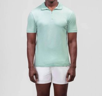 Ron Dorff Cotton Piqu&eacute; Polo In Pistachio Green