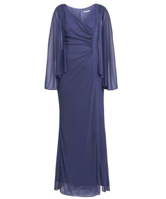 Gina Bacconi Womens Estefany V Neck Embellished Maxi Dress - Purple - Size 14 UK