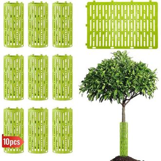 OEM Paquete De 10 Protectores De Pl&aacute;stico Para Troncos De &Aacute;rboles (20 X 30 Cm), Protectores Expandibles Con Orificios De Ventilaci&oacute;n, Excelente Protecci&oacute;n