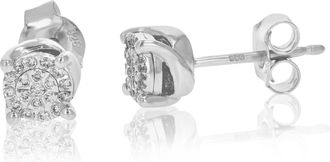 Vir Jewels 1/8 cttw Lab Grown Diamond Composite Earrings in Sterling Silver With Push Backs For Women