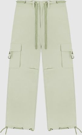 Mani&egrave;re De Voir Rosa Ripstop Parachute Cargo Pants in Sage at Nordstrom, Size 10