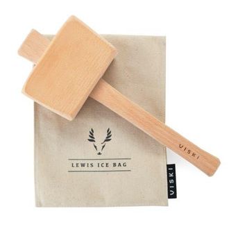 Viski Professional Lewis Ice Bag and Mallet in Wood at Nordstrom