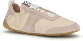 Chlo&eacute; Womens Beige Nylon Athletic Sneakers