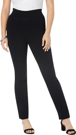 Roaman's Essential Stretch Yoga Pant in Black at Nordstrom, Size 12