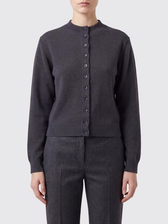 Christophe Lemaire Cardigan girocollo in 100% cashmere con bordi a costine