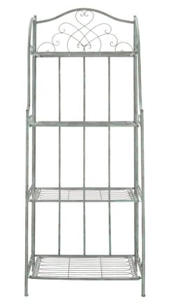 Safavieh Estante hierro de verde oscuro antiguo