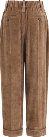 Brunello Cucinelli Womens Viscose And Cashmere Trousers, Cigar Brown
