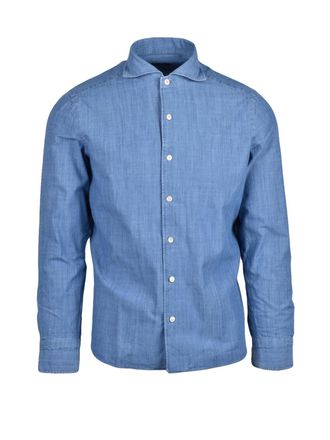 LUIGI BORRELLI NAPOLI Structured Cotton Shirt with Tailored Fit